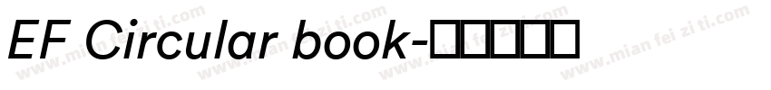 EF Circular book字体转换
